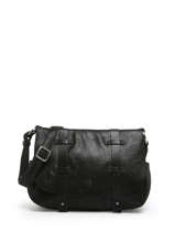 Cross Body Tas Vintage Leder Vintage Leder Mila louise Zwart vintage 3017X