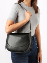 Schoudertas Daily Leder Vanessa bruno Zwart daily 85V40870-vue-porte