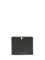 Portefeuille Leder Tommy hilfiger Zwart th premium AM11270