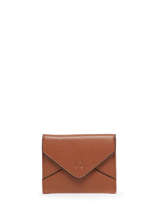 Portemonnee Leder Yves renard Bruin enveloppe 29250