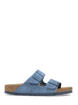 Slippers Arizona Uit Leder Birkenstock Blauw women 1026820