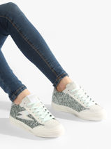 Sneakers Taline Uit Leder Semerdjian Groen women TAL11746-vue-porte
