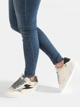 Sneakers Taline Uit Leder Semerdjian Zwart women TAL11752-vue-porte