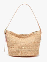 Schoudertas Riviera Uit Gevlochten Jute En Leder Etrier Beige riviera ERIV068M