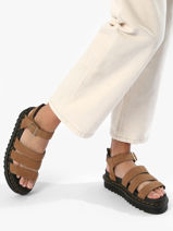 Sandalen Blaire Uit Leder Dr martens Bruin women 31735439-vue-porte