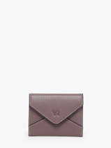 Portemonnee Leder Yves renard Violet enveloppe 29250