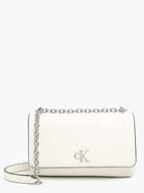 Cross Body Tas Minimal Mono Gerecycleerd Polyester Calvin klein jeans Wit minimal mono K612233