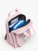 Rugzak 1 Compartiment Jack piers Roze jp girls G-vue-porte