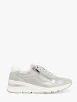 Sneakers Uit Leder Tamaris Zilver women 42