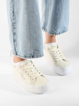 Sneakers Calvin klein jeans Beige women 14920GI-vue-porte