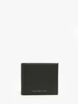 Portefeuille Leder Tommy hilfiger Zwart th plaque AM12515