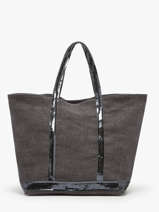 Handtas L Le Cabas Linnen Pailletten Vanessa bruno Grijs cabas lin 31V40315