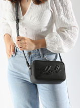 Cross Body Tas K Skuare Polyurethaan Karl lagerfeld Zwart k skuare 245W3094-vue-porte