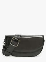 Cross Body Tas M Emeraude Leder Etrier Zwart emeraude EEME065M