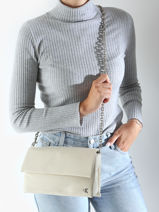 Cross Body Tas Micro Mono Gerecycleerd Polyester Calvin klein jeans Beige micro mono K611947-vue-porte