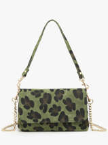 Cross Body Tas Velvet Leopardo Leder Milano Groen velvet leopardo VL24063