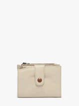 Portemonnee Cow Leder Basilic pepper Beige cow BCOW94