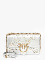Cross Body Tas Love Bag Icon Leder Pinko Zilver love bag icon A1YW