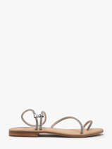Open Sandalen Uit Leder Les tropeziennes Zilver women HODAXA