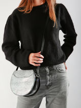 Bucket Bag Suave Lune Leder Lancaster Zilver suave lune 32-vue-porte