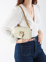 Cross Body Tas Love Bag Icon Leder Pinko Wit love bag icon A1YB-vue-porte