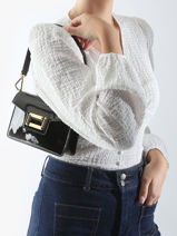 Cross Body Tas Angele Leder Lancel Zwart angele A13155-vue-porte
