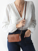 Cross Body Tas Anstey Leder Lauren ralph lauren Bruin anstey 32951475-vue-porte