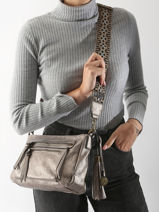 Cross Body Tas Sangle Miniprix Zilver sangle B-vue-porte