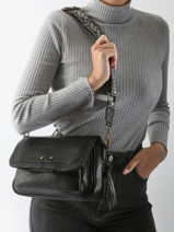 Cross Body Tas Sangle Miniprix Zwart sangle B-vue-porte