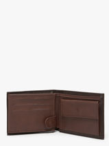 Portefeuille Met Portemonnee Leder Miniprix Bruin essentiel 8875-vue-porte
