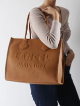 Schoudertas L Jour Leder Lancel Bruin jour A12997-vue-porte