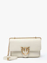 Cross Body Tas Love Bag Soft Leder Pinko Wit love bag soft 4528A29Q