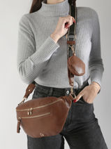 Heuptasje Lulu castagnette Bruin zip VICK-vue-porte