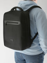 Business Rugzak Hexagona Zwart worker D79700-vue-porte