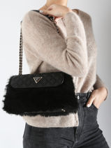 Cross Body Tas Lise Guess Zwart lise QF935221-vue-porte