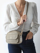 Cross Body Tas Vintage Leder Nat et nin Beige vintage JUDY-vue-porte