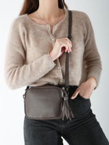 Cross Body Tas Caviar Leder Milano Bruin caviar CA2006N-vue-porte