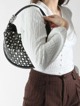 Schoudertas M Domino Leder En Studs Sonia rykiel Zwart domino MA002S1M-vue-porte