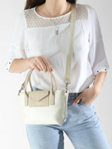 Cross Body Tas Maya Leder Lancaster Beige maya 88-vue-porte