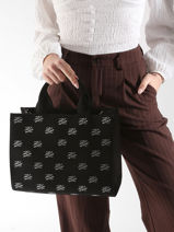 Cross Body Tas K Autograph Katoen Karl lagerfeld Zwart k autograph A1W50025-vue-porte