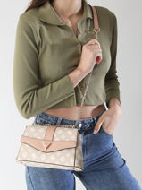 Cross Body Tas Izzy Polyurethaan Guess Beige izzy PG952121-vue-porte