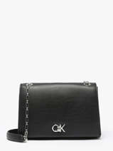 Cross Body Tas Ck Chain Gerecycleerd Polyester Calvin klein jeans Zwart ck chain K612810