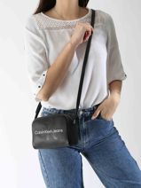 Cross Body Tas Sculpted Calvin klein jeans Zwart sculpted K612220-vue-porte