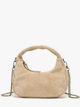Cross Body Tas Velvet Leder Milano Beige velvet VE24113