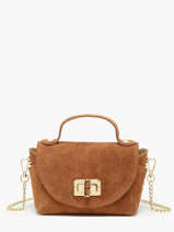 Cross Body Tas Velvet Leder Milano Geel velvet VE24117