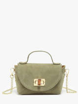 Cross Body Tas Velvet Leder Milano Groen velvet VE24117
