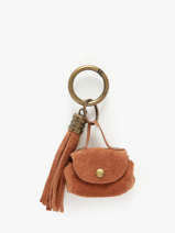 Sleutelhanger Leder Milano Bruin velvet VE24112