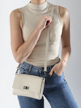 Cross Body Tas Caviar Leder Milano Beige caviar CA24061-vue-porte
