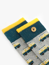 Sokken Cabaia Blauw socks BIG-vue-porte