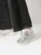 Sneakers Maxi Wonder 73 Liu jo Zilver women BA5015TX-vue-porte